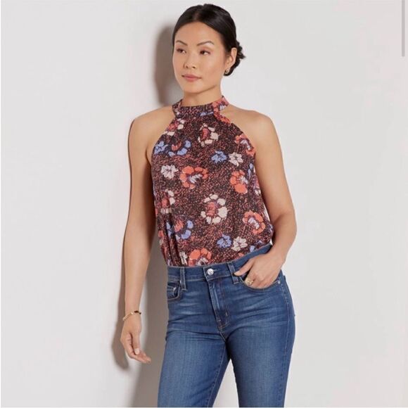 NWT Cleobella Ryla Patterned Halter neck Top, Size L - Picture 1 of 7